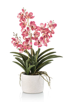 Emerald Kunstplant Vanda in pot 60cm roze