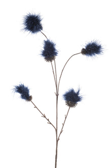 Emerald Kunstbloem Pompom 84cm blauw