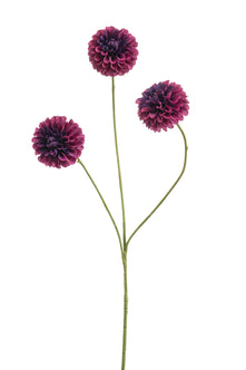 Emerald Kunstbloem Dahlia pompom mini 68cm paars