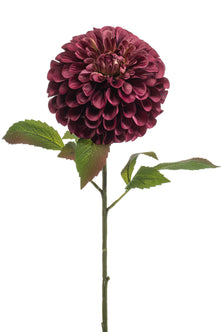 Emerald Kunstbloem Dahlia pompom XL 77cm bordeaux