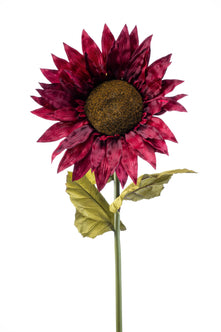 Emerald Kunstbloem Zonnebloem XL 90cm bordeaux