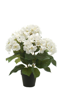 Emerald Kunstplant in pot Hortensia wit 40cm