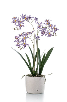Emerald Kunstplant Orchidee in pot 56cm paars