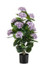 Emerald Kunstplant Hortensia in pot UV 90cm paars