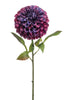 Emerald Kunstbloem Dahlia pompom XL 77cm paars